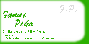 fanni piko business card